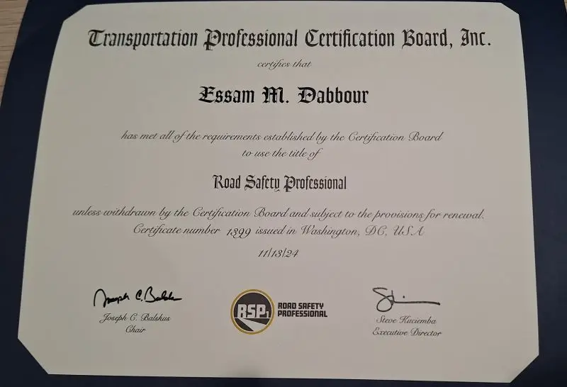 RSP (Road Safety Professional) Exam
