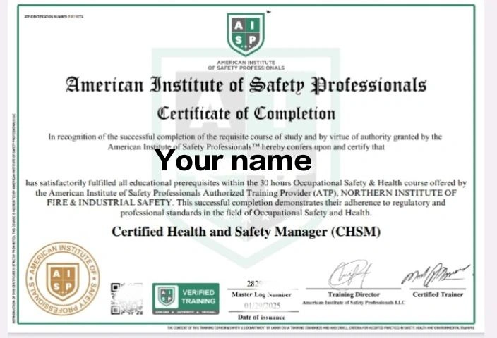 Certified Health and Safety Manager